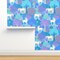 Unicorn Forest Blue Pink Purple Woodland Magic Enchanted Whimsical Mythical Custom Removable Wallpaper by Spoonflower Peel & Stick Wallpaper 2FT Wide